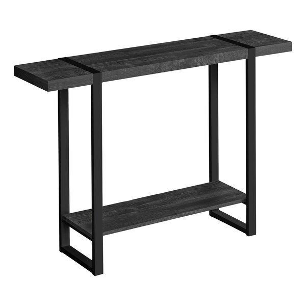 Accent Table, 47.25 W, 32 H, Mdf, Hollow-Core, Laminate, Metal, Particle Board, Black